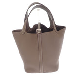 エルメス HERMES ピコタンロックMM ハンドバッグ トリヨンクレマンス エトゥープ シルバー金具 レディース【中古】【SAランク】