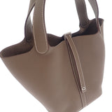 エルメス HERMES ピコタンロックMM ハンドバッグ トリヨンクレマンス エトゥープ シルバー金具 レディース【中古】【SAランク】