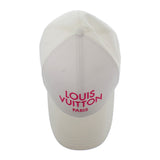 ルイヴィトン LOUIS VUITTON キャップ・マイLVパリ M M7592M キャップ コットン ホワイト ピンク ゴールド金具 レディース メンズ【中古】【Aランク】