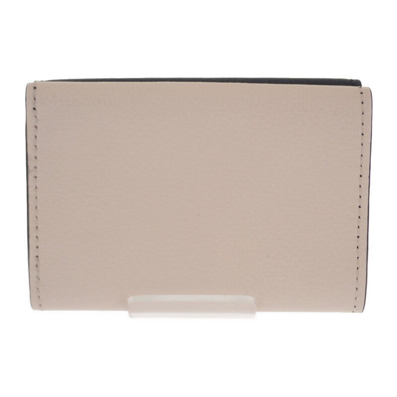 ルイヴィトン LOUIS VUITTON ポルトフォイユ・ロックミニ M80984 三つ折り財布 グレインカーフレザー ノワール クレーム ピンク ゴールド金具 レディース【中古】【Aランク】