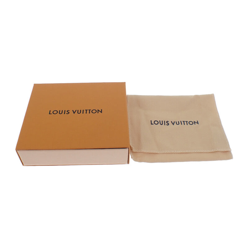 ルイヴィトン LOUIS VUITTON ポルトフォイユ ロックミニ M80984 三つ折り財布 グレインカーフレザー ノワール クレーム ピンク ゴールド金具 レディース【中古】【Aランク】
