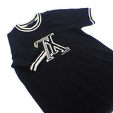 ルイヴィトン LOUIS VUITTON アップサイドダウン XL 半袖Tシャツ コットン ブラック ホワイト メンズ【中古】【ABランク】