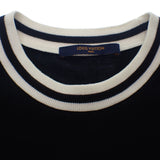 ルイヴィトン LOUIS VUITTON アップサイドダウン XL 半袖Tシャツ コットン ブラック ホワイト メンズ【中古】【ABランク】