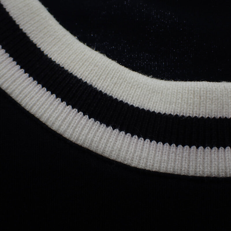 ルイヴィトン LOUIS VUITTON アップサイドダウン XL 半袖Tシャツ コットン ブラック ホワイト メンズ【中古】【ABランク】