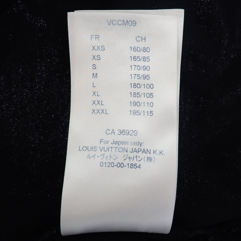 ルイヴィトン LOUIS VUITTON アップサイドダウン XL 半袖Tシャツ コットン ブラック ホワイト メンズ【中古】【ABランク】