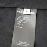 バレンシアガ BALENCIAGA フルイドジャガード L 671671_TIO381_000 テーラードジャケット ポリエステル レーヨン ブラック メンズ【中古】【Aランク】