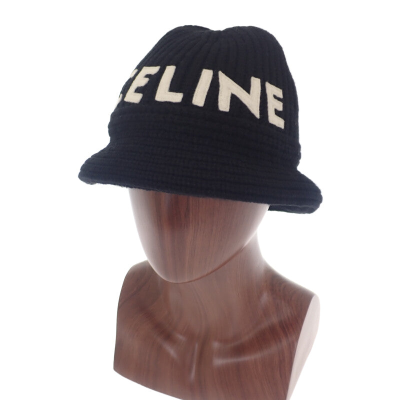 セリーヌ CELINE バケット 2A47T384D ハット カシミヤ ブラック TU レディース【中古】【Aランク】