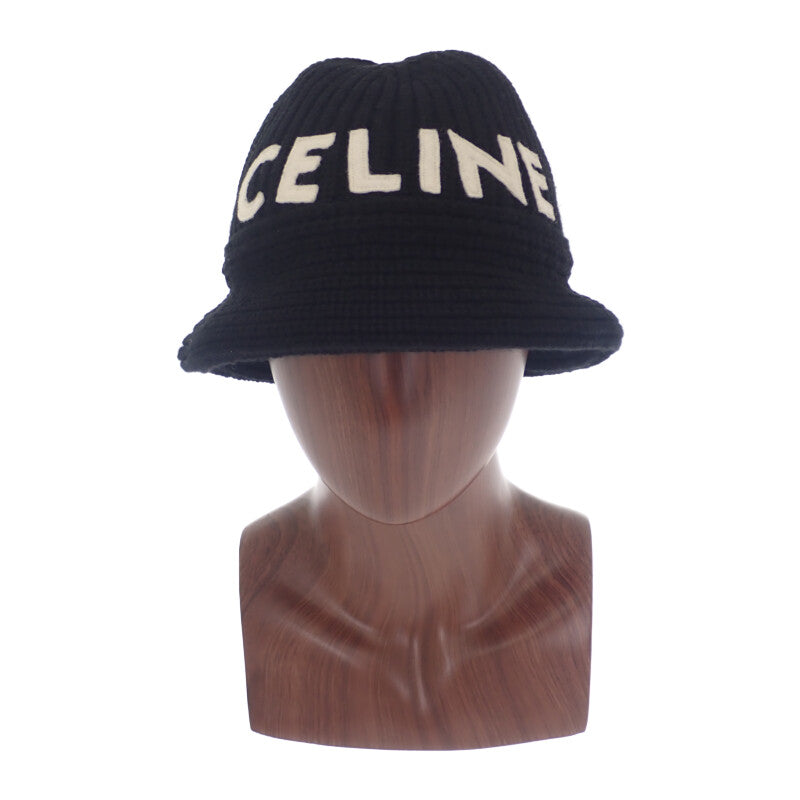 セリーヌ CELINE バケット 2A47T384D ハット カシミヤ ブラック TU レディース【中古】【Aランク】