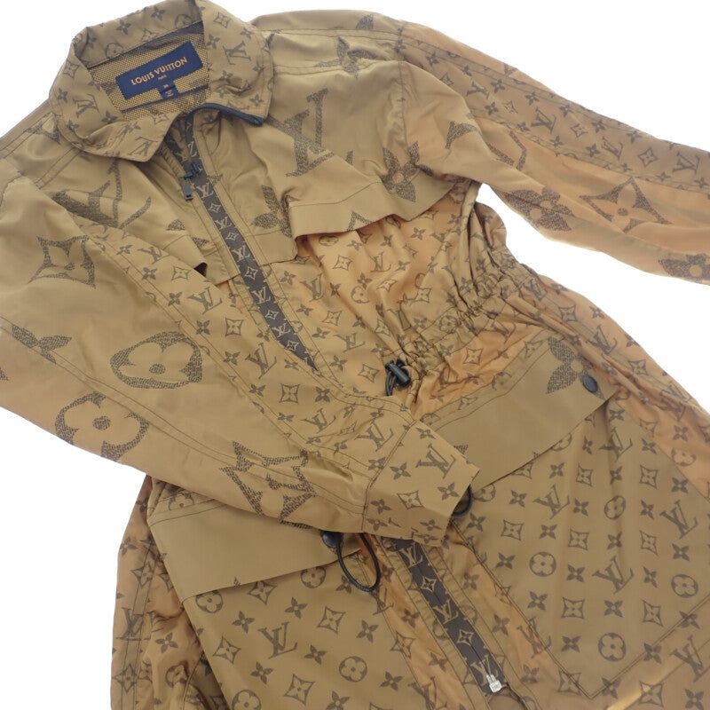 路易威登 LOUIS VUITTON MONOGRAM 半大衣 36 尼龍夾克 尼龍 棕色 女款【二手】【A級品】
