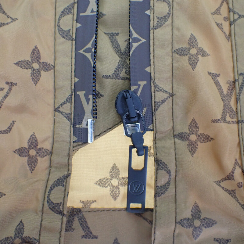 路易威登 LOUIS VUITTON MONOGRAM 半大衣 36 尼龍夾克 尼龍 棕色 女款【二手】【A級品】