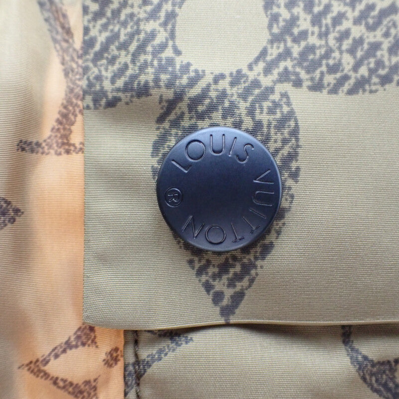 路易威登 LOUIS VUITTON MONOGRAM 半大衣 36 尼龍夾克 尼龍 棕色 女款【二手】【A級品】