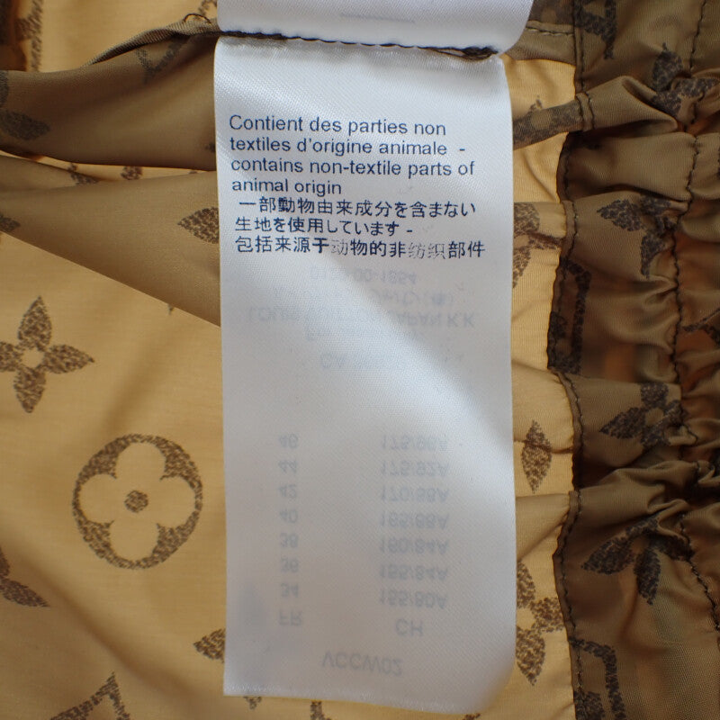 ルイヴィトン LOUIS VUITTON モノグラム ハーフ丈 コート 36 ナイロンジャケット ナイロン ブラウン レディース【中古】【Aランク】