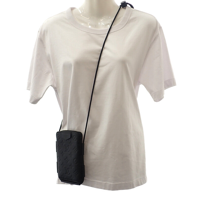 路易威登 LOUIS VUITTON 綁帶手拿包 M12601 肩背包 Monogram Shadow 黑色 男士 女士【中古】【A級品】