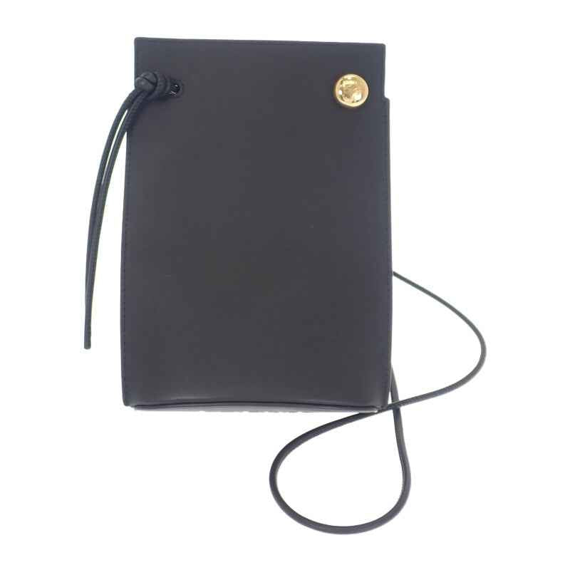 ロエベ LOEWE ペブル ダイスポケット CPBPR12X01 ショルダーバッグ クラシックカーフ ブラック ゴールド金具 レディース【中古】【Aランク】