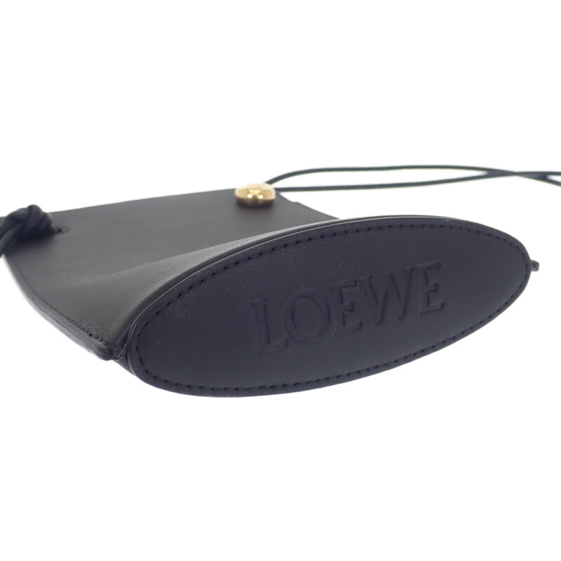 LOEWE 羅意威 卵石 骰子口袋 CPBPR12X01 肩背包 經典小牛皮 黑色 金色金屬配件 女士【中古】【A級】