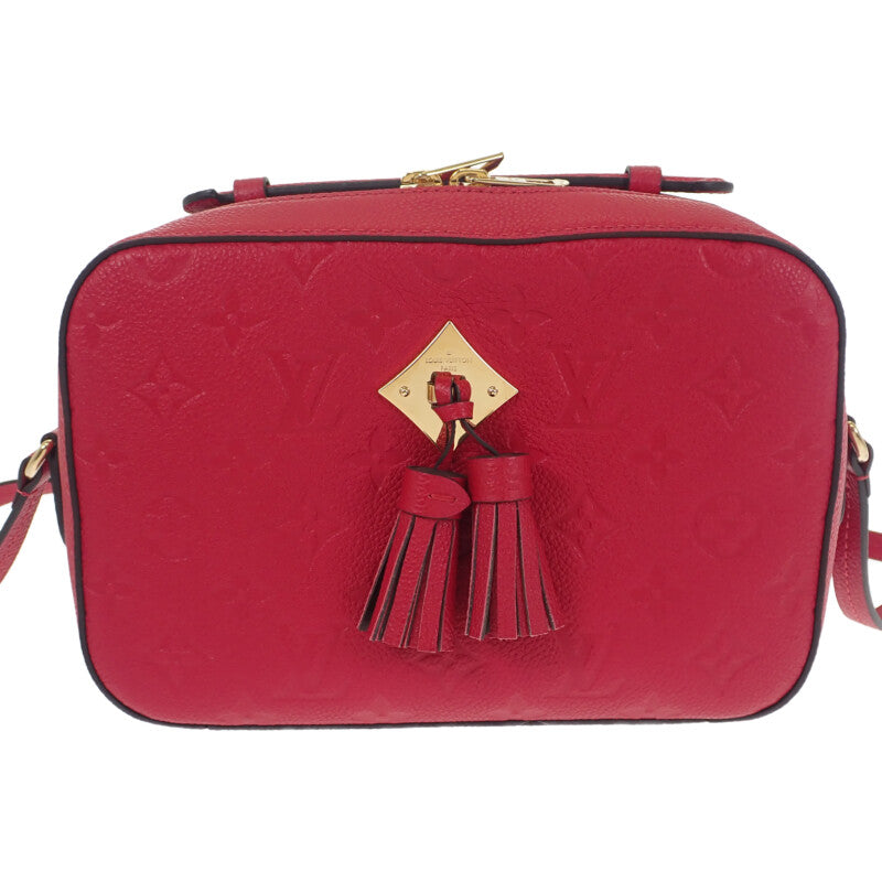 ルイヴィトン LOUIS VUITTON サントンジュ M44606 ショルダーバッグ モノグラムアンプラント レッド スカーレット ゴールド金具 レディース【中古】【Aランク】