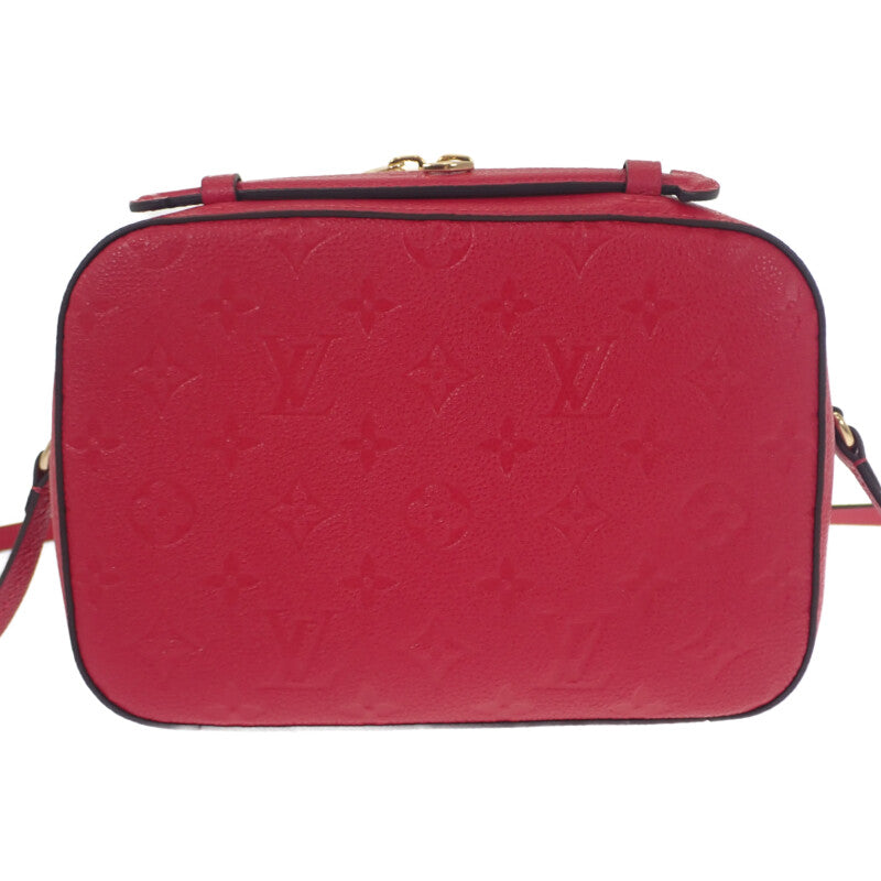 ルイヴィトン LOUIS VUITTON サントンジュ M44606 ショルダーバッグ モノグラムアンプラント レッド スカーレット ゴールド金具 レディース【中古】【Aランク】