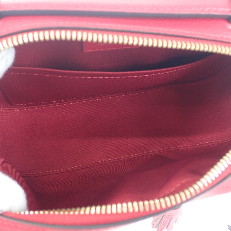 ルイヴィトン LOUIS VUITTON サントンジュ M44606 ショルダーバッグ モノグラムアンプラント レッド スカーレット ゴールド金具 レディース【中古】【Aランク】