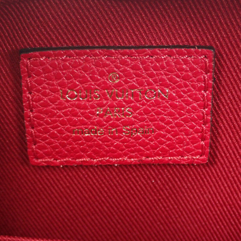 ルイヴィトン LOUIS VUITTON サントンジュ M44606 ショルダーバッグ モノグラムアンプラント レッド スカーレット ゴールド金具 レディース【中古】【Aランク】