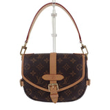 ルイヴィトン LOUIS VUITTON ソミュールBB M46740 モノグラム ショルダーバッグ モノグラムキャンバス ヌメ革 ブラウン ゴールド金具 レディース【中古】【Aランク】