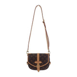 ルイヴィトン LOUIS VUITTON ソミュールBB M46740 モノグラム ショルダーバッグ モノグラムキャンバス ヌメ革 ブラウン ゴールド金具 レディース【中古】【Aランク】