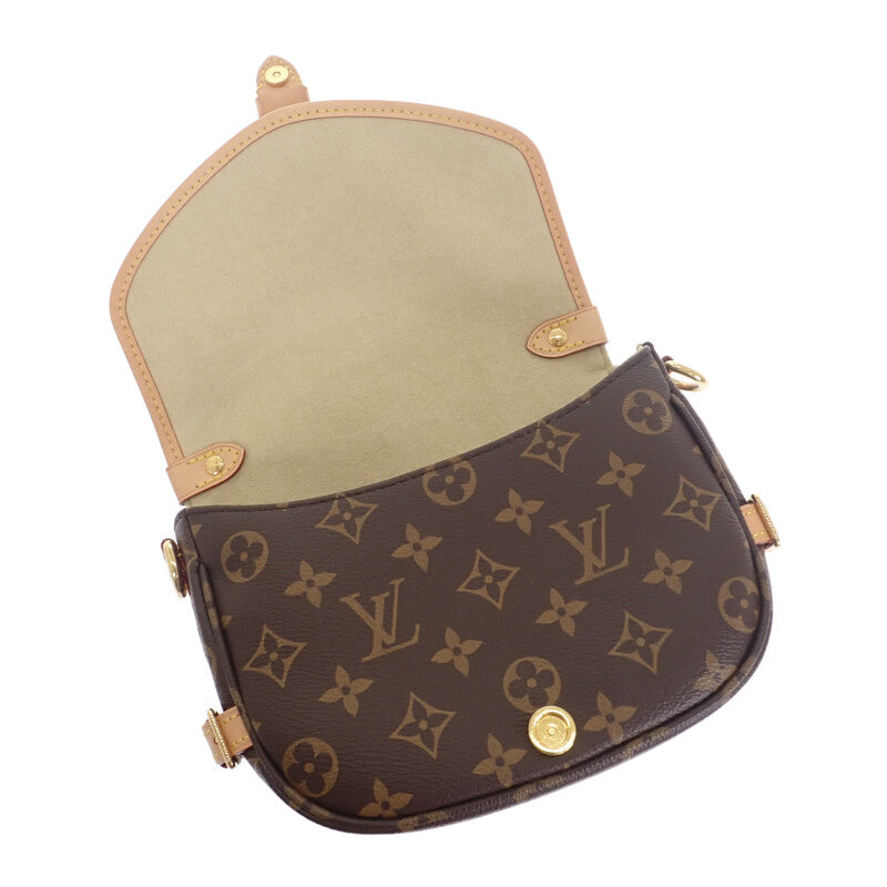 ルイヴィトン LOUIS VUITTON ソミュールBB M46740 モノグラム ショルダーバッグ モノグラムキャンバス ブラウン ゴールド金具 レディース【中古】【Aランク】