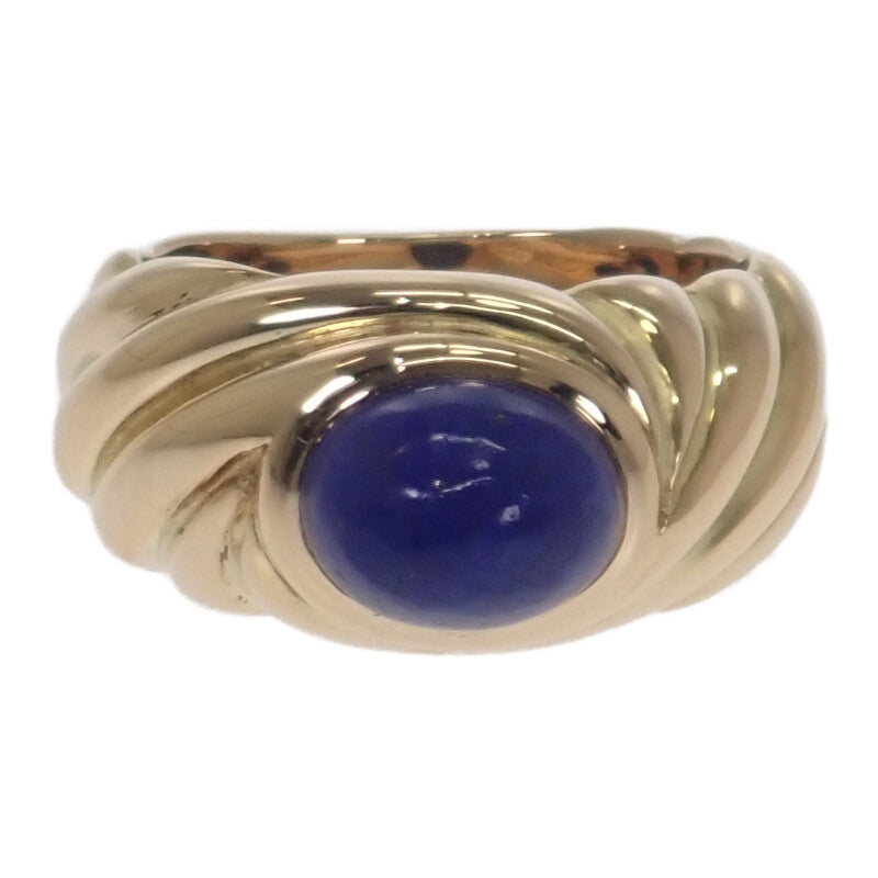 蕭邦 Chaumet 凸圓形切割 戒指 12號 K18黃金 青金石 金色 女士【中古】【A級品】
