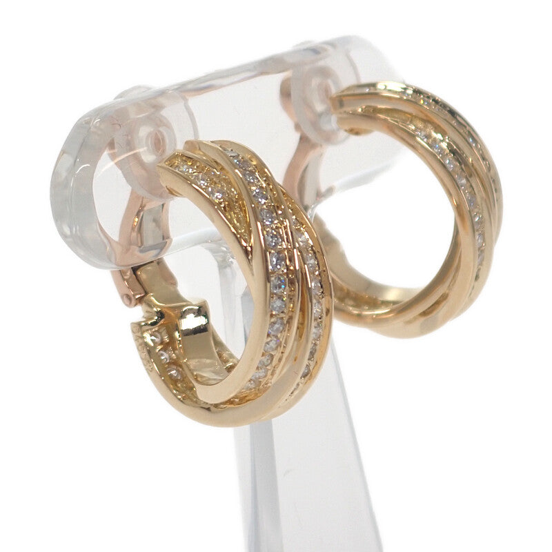 カルティエ CARTIER トリニティ イヤリング K18イエローゴールド ダイヤモンド レディース【中古】【Aランク】