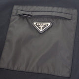 プラダ PRADA ジャージーTシャツ XXXXL UTN661_11CK_F0002_S_221 半袖Tシャツ コットン ナイロン ブラック シルバー金具 メンズ【中古】【Aランク】