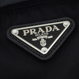 プラダ PRADA ジャージーTシャツ XXXXL UTN661_11CK_F0002_S_221 半袖Tシャツ コットン ナイロン ブラック シルバー金具 メンズ【中古】【Aランク】