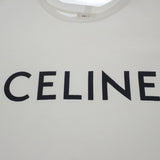 セリーヌ CELINE ルーズ Tシャツ M 2X681671Q.01CC 半袖Tシャツ コットン チョーク ブラック レディース メンズ【中古】【ABランク】