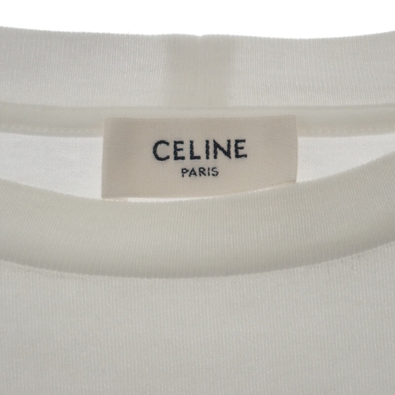 セリーヌ CELINE ルーズ Tシャツ M 2X681671Q.01CC 半袖Tシャツ コットン チョーク ブラック レディース メンズ【中古】【ABランク】