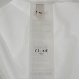 セリーヌ CELINE ルーズ Tシャツ M 2X681671Q.01CC 半袖Tシャツ コットン チョーク ブラック レディース メンズ【中古】【ABランク】