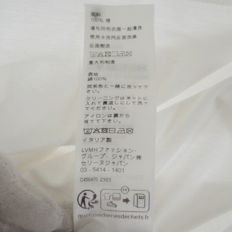 セリーヌ CELINE ルーズ Tシャツ M 2X681671Q.01CC 半袖Tシャツ コットン チョーク ブラック レディース メンズ【中古】【ABランク】