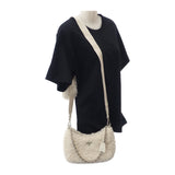 プラダ PRADA Re-Edition 2005ショルダー 1BH2042FLIF0018 2WAYバッグ ハンドバッグ ショルダーバッグ ウール カシミヤ ホワイト シルバー金具 レディース【中古】【ABランク】
