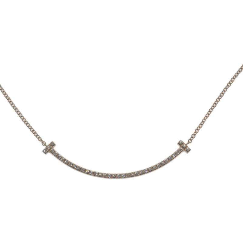 ティファニー TIFFANY&Co. スマイルペンダント 63058815 ネックレス K18ピンクゴールド ダイヤモンド レディース【中古】【Aランク】