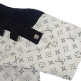 ルイヴィトン LOUIS VUITTON シルバーモノグラム Tシャツ L 半袖Tシャツ コットン ホワイト ブラック レディース【中古】【ABランク】