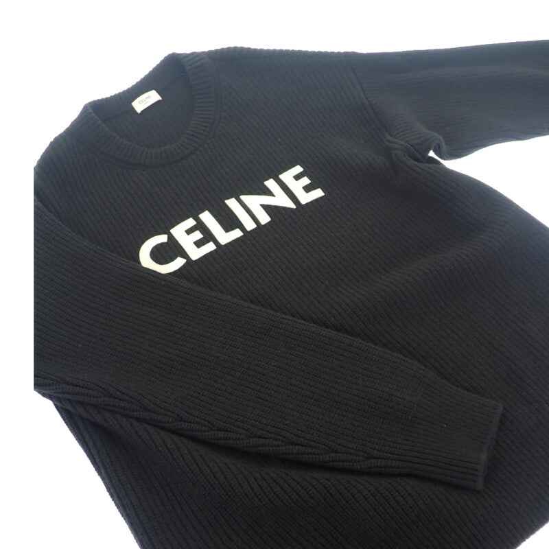 セリーヌ CELINE オーバーサイズ S 2A19R423P.38NO セーター ウール ブラック レディース【中古】【Aランク】