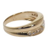 デザインジュエリー 14号 リング K18イエローゴールド ダイヤモンド レディース【中古】【Aランク】