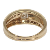 デザインジュエリー 14号 リング K18イエローゴールド ダイヤモンド レディース【中古】【Aランク】