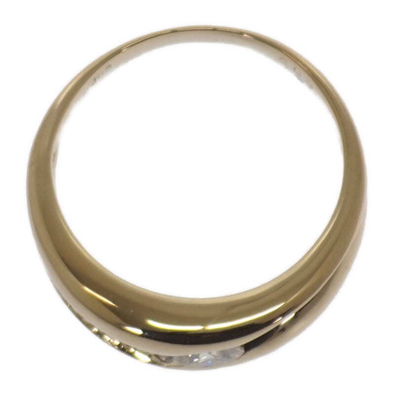 Designer Jewelry 14 Size Ring K18 Yellow Gold Diamond Ladies