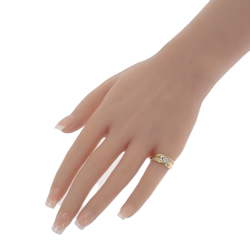 Designer Jewelry 14 Size Ring K18 Yellow Gold Diamond Ladies