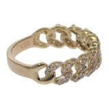 デザインジュエリー 14号 リング K18イエローゴールド ダイヤモンド レディース【中古】【Aランク】