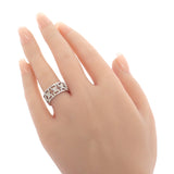 デザインジュエリー 14号 リング K18ホワイトゴールド ダイヤモンド レディース メンズ ユニセックス【中古】【Aランク】