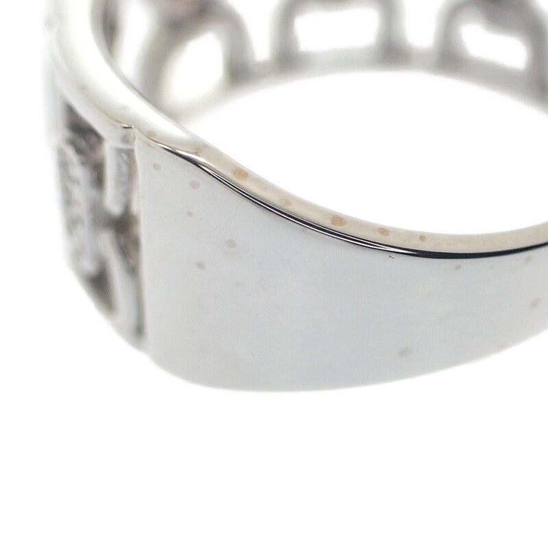 デザインジュエリー 14号 リング K18ホワイトゴールド ダイヤモンド レディース メンズ ユニセックス【中古】【Aランク】