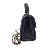 シャネル CHANEL トップハンドル チェーンバッグ AP4568 2WAYバッグ キャビアスキン ブラック ゴールド金具 レディース【中古】【Aランク】