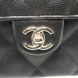 シャネル CHANEL トップハンドル チェーンバッグ AP4568 2WAYバッグ キャビアスキン ブラック ゴールド金具 レディース【中古】【Aランク】