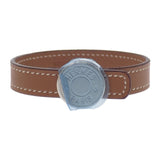 エルメス HERMES セリエ ルーピング ソルド品 ブレスレット レザー ブラウン ブラック シルバー金具 レディース メンズ【中古】【Aランク】