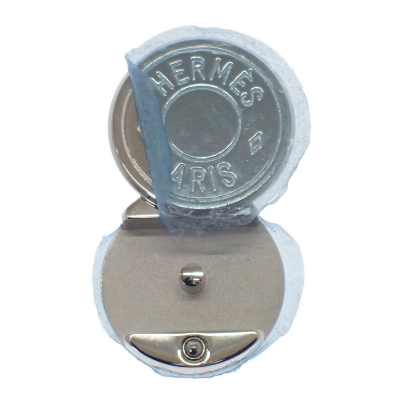 愛馬仕 HERMES Selier Looping 購自特賣會 手環 皮革 棕色 黑色 銀色金屬 女款 男款【中古】【A級品】