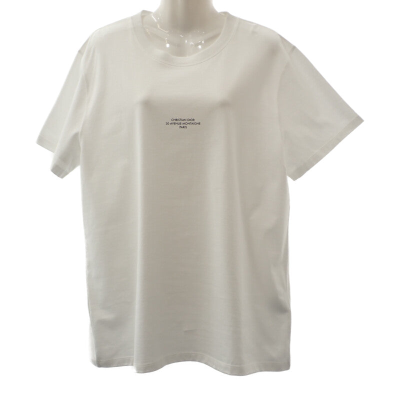 ディオール Dior Montaigne XXL 593J668D3018 半袖Tシャツ コットン ホワイト メンズ【中古】【Aランク】